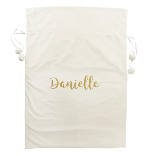 Personalised Ivory Velvet Santa Sack Outlet