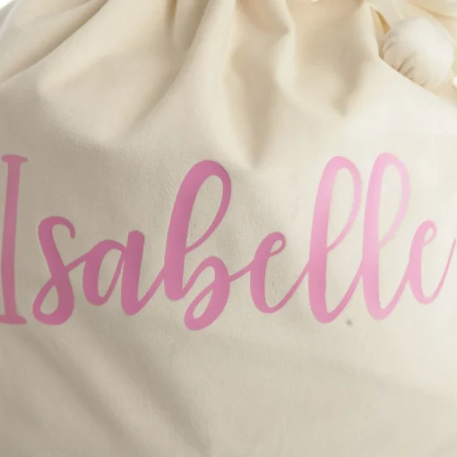Personalised Ivory Velvet Santa Sack Outlet