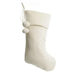 Personalised Ivory Velvet Christmas Stocking Fashion