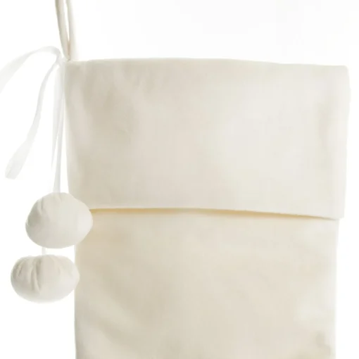 Personalised Ivory Velvet Christmas Stocking Fashion