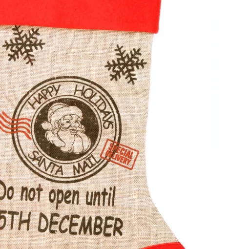 Personalised Jumbo Burlap Stocking Best