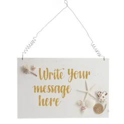Personalised Large Beach Christmas Wood Plaque Cheap