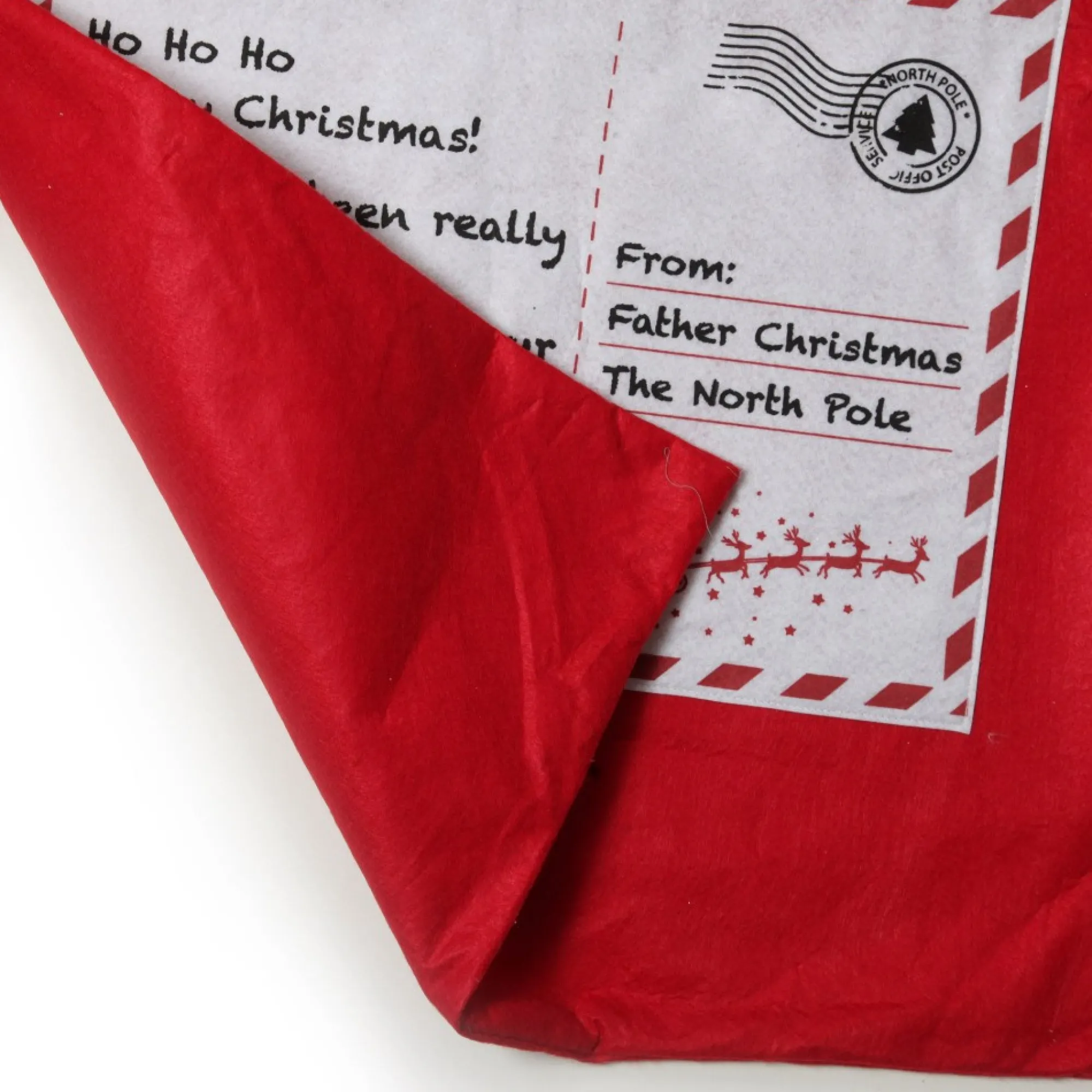 Personalised Letter from Santa Red Felt Jumbo Sack Store
