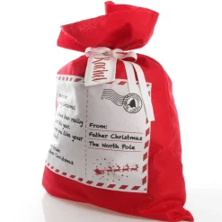 Personalised Letter from Santa Red Felt Jumbo Sack Store
