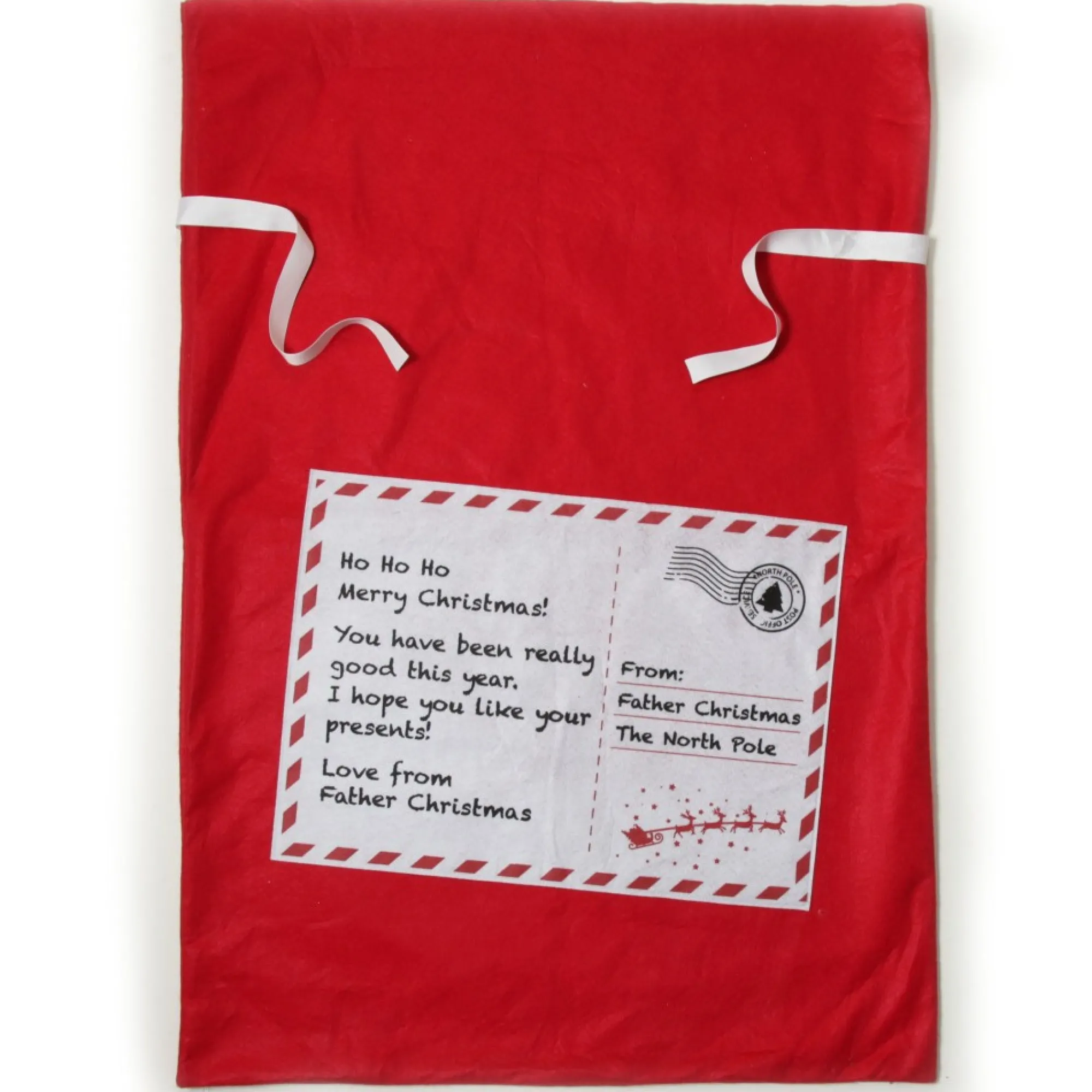 Personalised Letter from Santa Red Felt Jumbo Sack Store