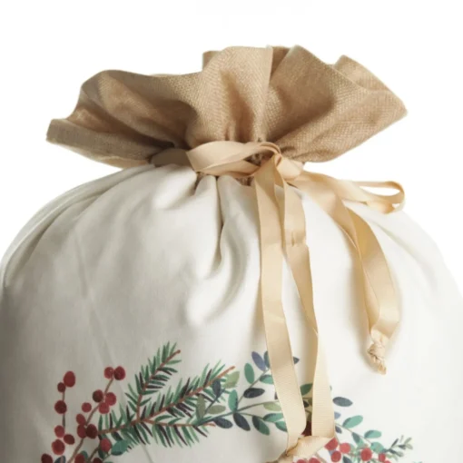 Personalised Merry Christmas Wreath Santa Sack Outlet