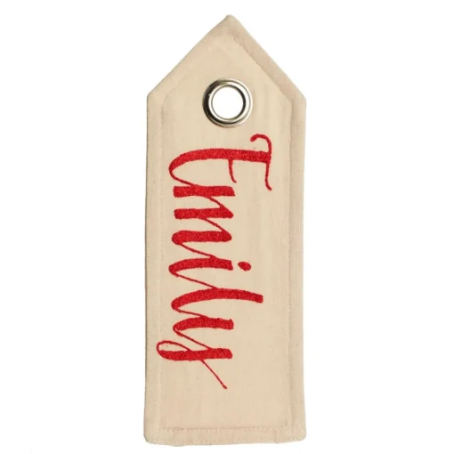 Personalised Natural Linen Santa Sack Tag Store