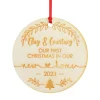 Personalised Our First Christmas New Home Etched Decoration Store