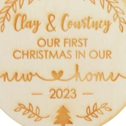 Personalised Our First Christmas New Home Etched Decoration Store