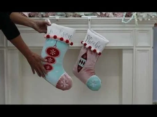 Personalised Peppermint Bauble Christmas Stocking Store