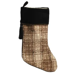 Personalised Plaid Christmas Stocking Cheap