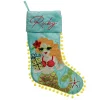 Personalised Pom Pom Beach Mermaid Christmas Stocking Fashion