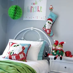 Personalised Pom Pom Beach Santa Christmas Stocking Store