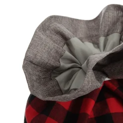 Personalised Red and Black Buffalo Check Christmas Santa Sack Flash Sale