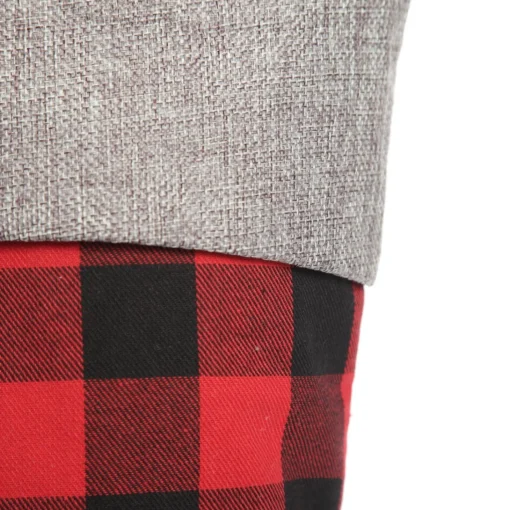 Personalised Red and Black Buffalo Check Christmas Stocking Hot