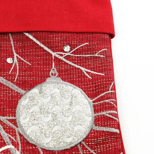 Personalised Red Bauble Christmas Stocking Outlet