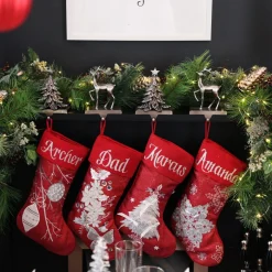 Personalised Red Bauble Christmas Stocking Outlet