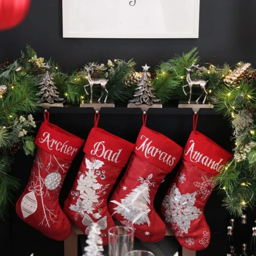 Personalised Red Bauble Christmas Stocking Outlet