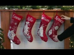 Personalised Red Bauble Christmas Stocking Outlet