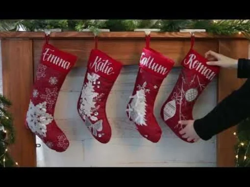 Personalised Red Bauble Christmas Stocking Outlet