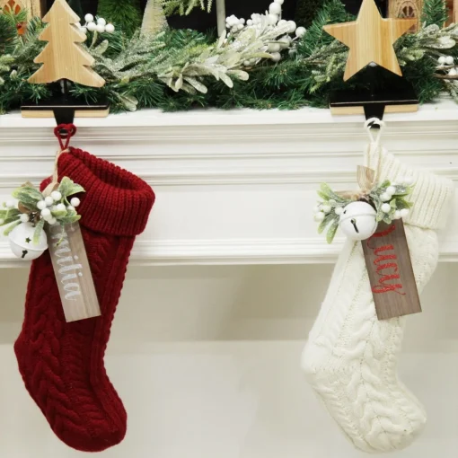 Personalised Red Cable Knit Christmas Stocking Flash Sale
