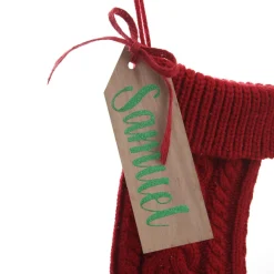 Personalised Red Cable Knit Christmas Stocking Flash Sale