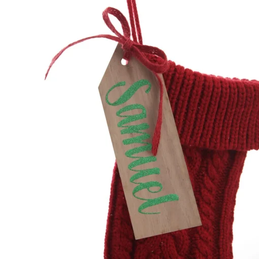 Personalised Red Cable Knit Christmas Stocking Flash Sale
