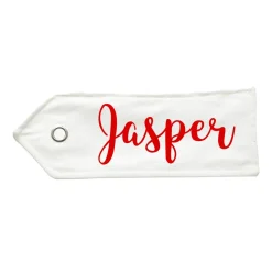 Personalised Red Merry Christmas Santa Sack with Candy Cane Stripe Trim New