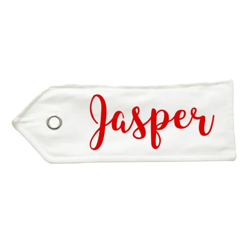 Personalised Red Merry Christmas Santa Sack with Candy Cane Stripe Trim New