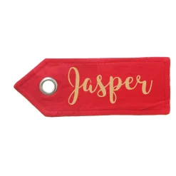 Personalised Red Merry Christmas Santa Sack with Candy Cane Stripe Trim New