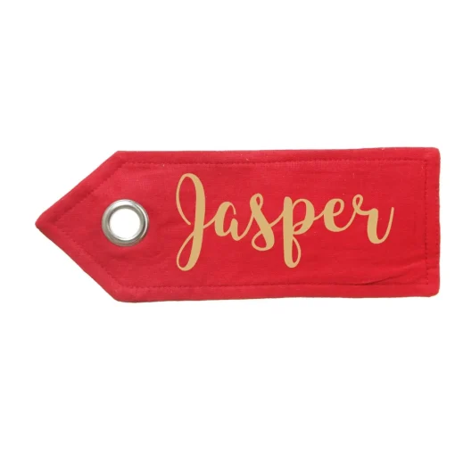 Personalised Red Merry Christmas Santa Sack with Candy Cane Stripe Trim New