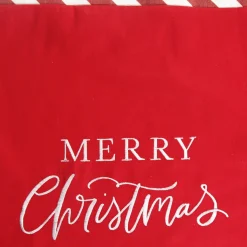 Personalised Red Merry Christmas Santa Sack with Candy Cane Stripe Trim New