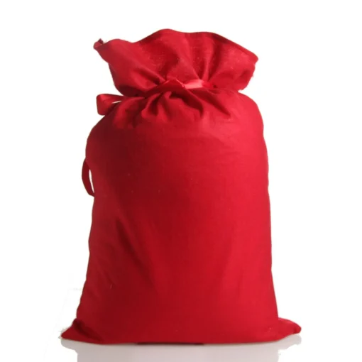 Personalised Red Merry Christmas Santa Sack with Candy Cane Stripe Trim New