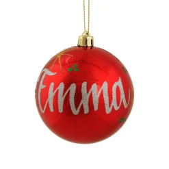 Personalised Red Shatterproof Christmas Bauble Best Sale