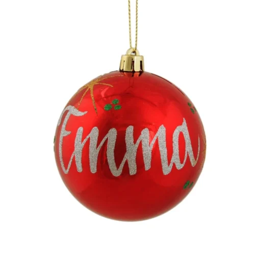 Personalised Red Shatterproof Christmas Bauble Best Sale