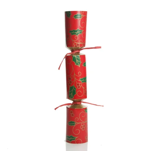 Personalised Red Swirling Holly Bon Bon - Single Shop