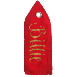 Personalised Red Velvet Santa Sack Tag Clearance