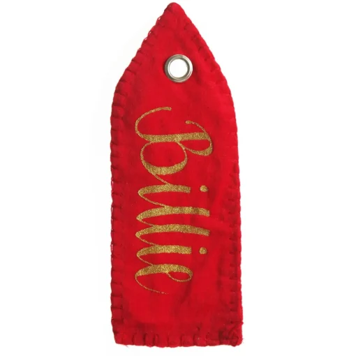 Personalised Red Velvet Santa Sack Tag Clearance
