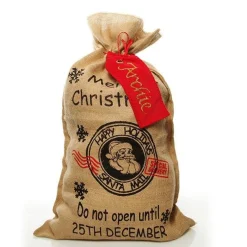 Personalised Red Velvet Santa Sack Tag Clearance