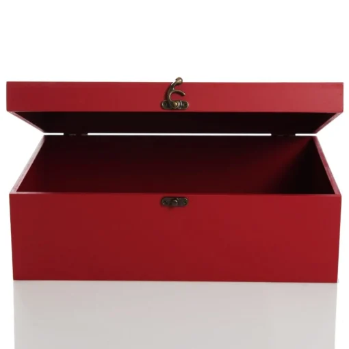 Personalised Red Wooden Christmas Eve Keepsake Box Clearance