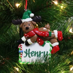 Personalised Reindeer with Plaque Decoration Clearance