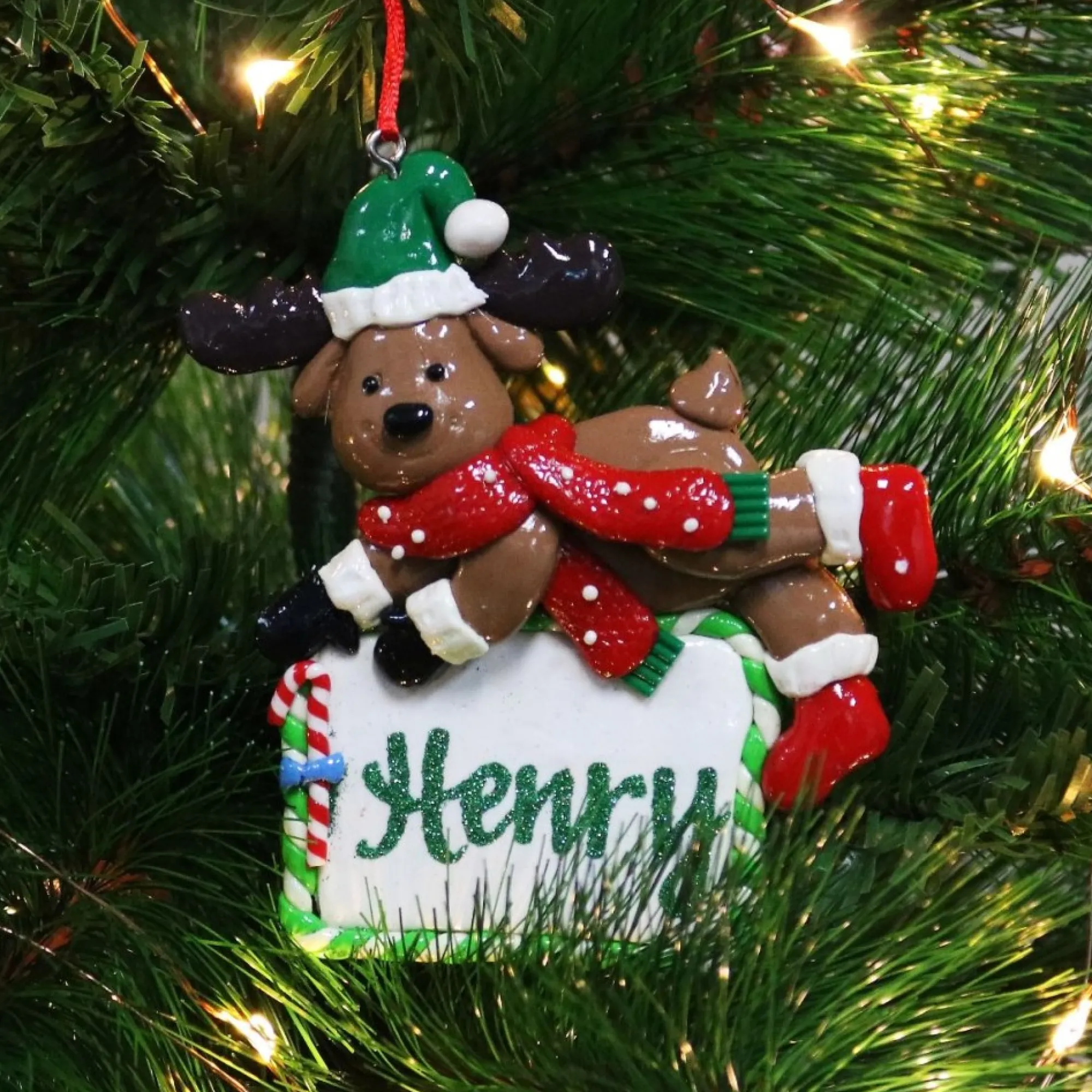 Personalised Reindeer with Plaque Decoration Clearance