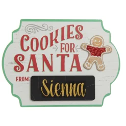 Personalised Retro Cookies for Santa Table Plaque Outlet