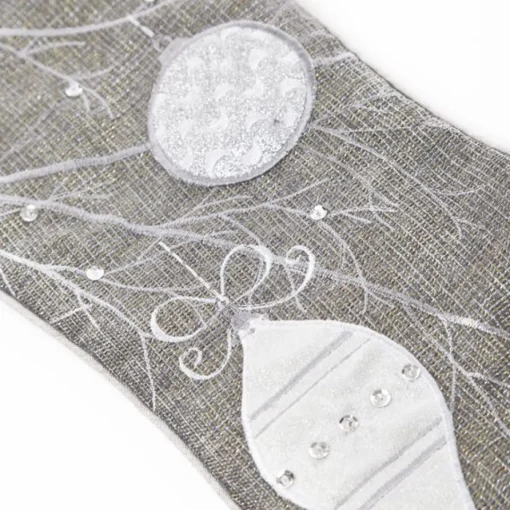 Personalised Silver Bauble Christmas Stocking Clearance