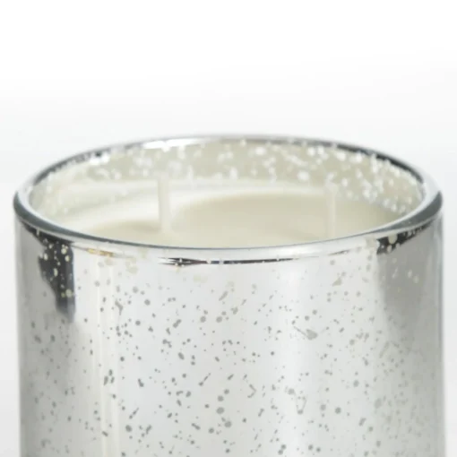 Personalised Silver Scented Christmas Candle with Glass Cloche Discount