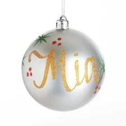 Personalised Silver Shatterproof Christmas Bauble Cheap