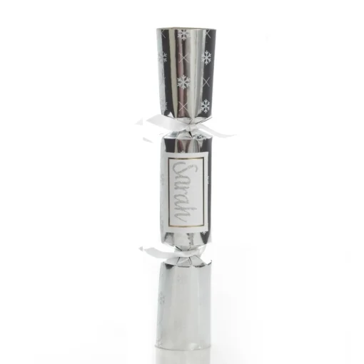 Personalised Silver with White Snowflake Bon Bon - Single Flash Sale