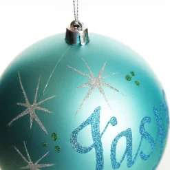 Personalised Sky Blue Shatterproof Christmas Bauble Store
