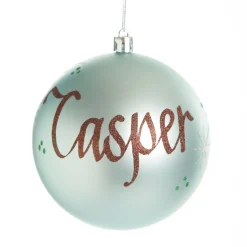 Personalised Sky Blue Shatterproof Christmas Bauble Store