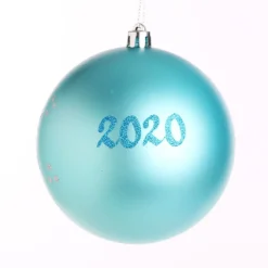 Personalised Sky Blue Shatterproof Christmas Bauble Store